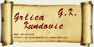 Grlica Kundović vizit kartica